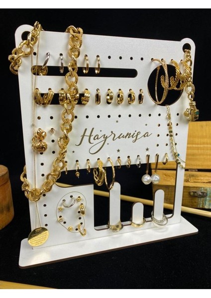 Ahşap Takı Sergileme Standı, Ayaklı ve Düzenleyici, Şık ve Kullanışlı Tasarım fiyatları