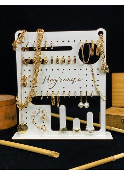 Ahşap Takı Sergileme Standı, Ayaklı ve Düzenleyici, Şık ve Kullanışlı Tasarım modelleri