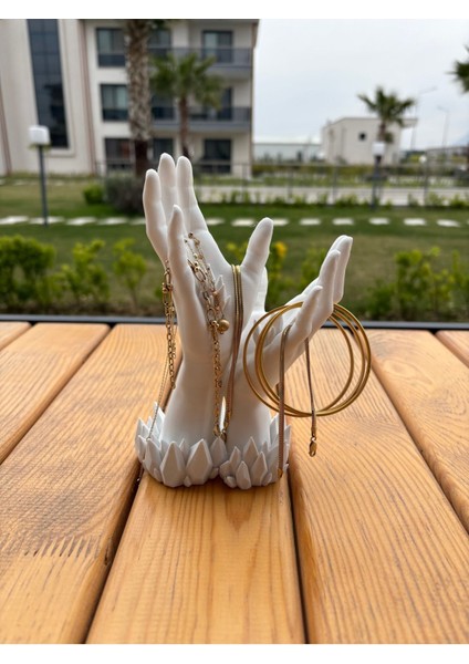 El Şeklinde Şık Yüzük ve Takı Sergileme Standı, Gri Renk Seçeneğiyle. fırsatları