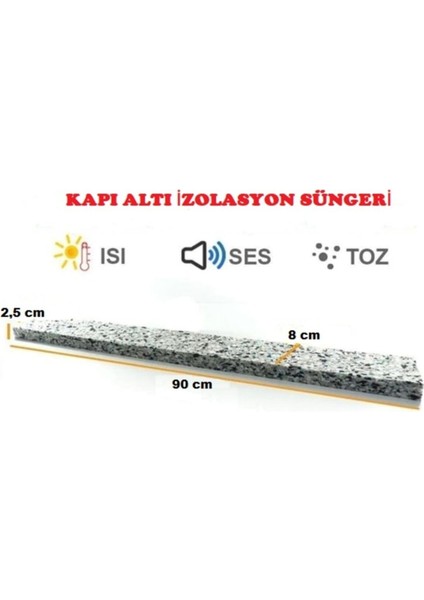 Desenli Yapışkanlı Kapı Altı Isı ve Ses Yalıtım Süngeri, 2,5X8X90 cm fiyatları