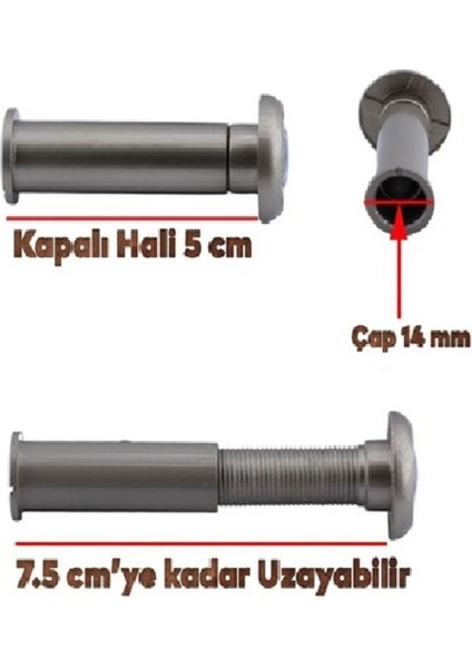 50X75 cm Ölçülerinde Döner Kapı Dürbünü, Çap 1.4 Mm, Pul ile Birlikte fiyatları