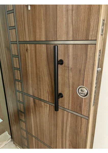 Siyah 30CM Çelik Kapı Çekme Kolu, Ayarlanabilir ve Dayanıklı Tasarım