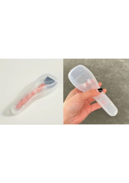 Beyaz Seyahat ve Tıraş Seti Için Düzenleyici Kutu, Jilet ve Saklama Kabı 1 Adet