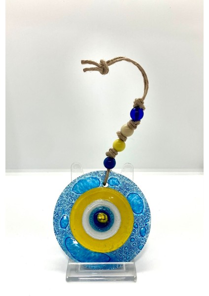 El Yapımı Mavi Balkon Süsü, 10 Cm, Duvar Dekorasyonu, Nazar Boncuğu Tarzı fiyatları