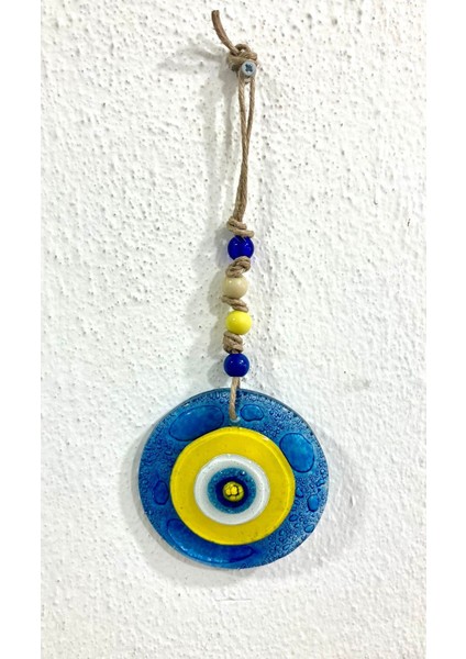 El Yapımı Mavi Balkon Süsü, 10 Cm, Duvar Dekorasyonu, Nazar Boncuğu Tarzı modelleri