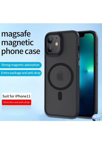 iPhone 11 Uyumlu Kamera Korumalı Magsafe Wireless Şarj Özellikli Mat Silikon Kılıf fiyatları
