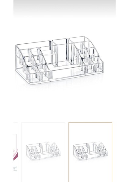 16 Bölmeli Çok Amaçlı Makyaj Düzenleyici, Beyaz
