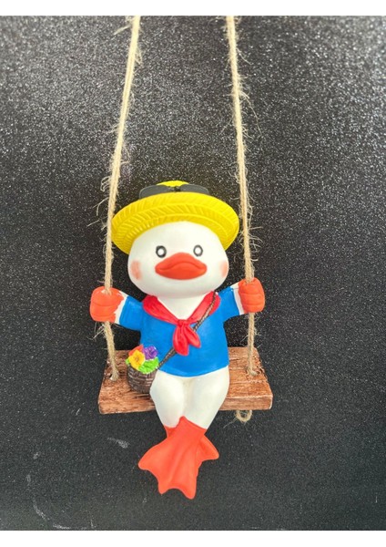 Mavi Ördek Figürlü Bahçe ve Balkon Dekoru, Duvar Süsleme Için Harika Seçenek