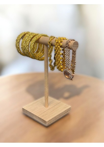 Ahşap Takı ve Saat Organizeri, Bileklik Askısı, Düzenleyici, 20CM, Kahverengi fiyatları