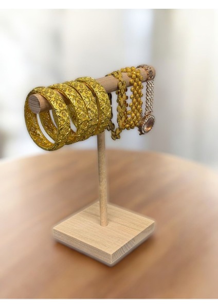 Ahşap Takı ve Saat Organizeri, Bileklik Askısı, Düzenleyici, 20CM, Kahverengi modelleri