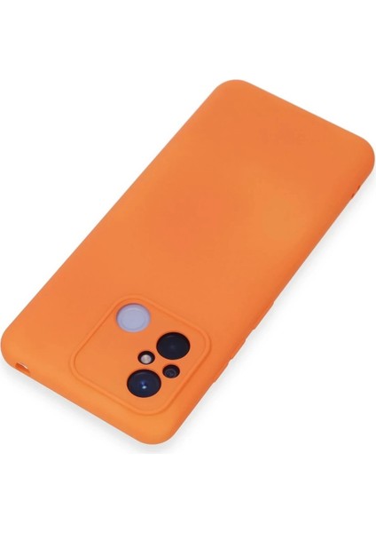 Newface Xiaomi Redmi 12C Kılıf Nano Içi Kadife Silikon - Turuncu modelleri