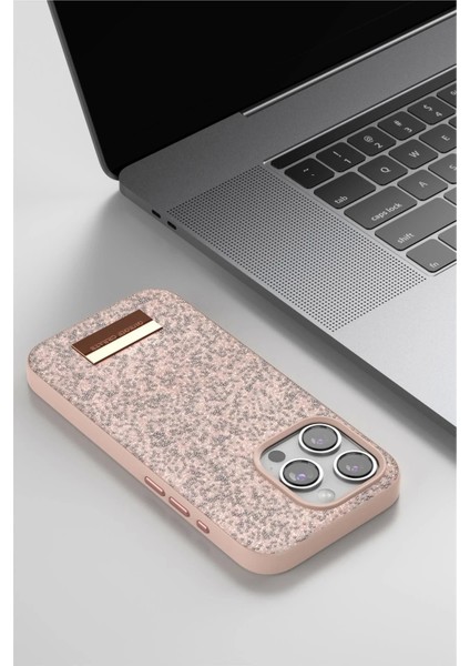 Onegif iPhone 15 Pro Max Bright Simli Kapak - Derin Mor modelleri