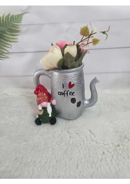 Çaydanlık Saksı Sukulent,''best Mom'' Yazılı Cüce Objeli Çaydanlık Sukulent Saksı. modelleri