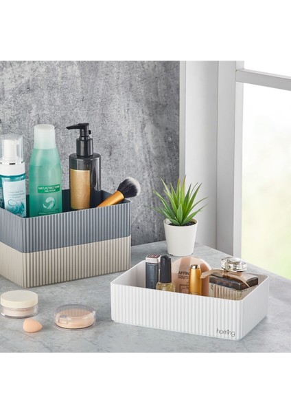 Çok Amaçlı 3'lü Organizer Seti, Makyaj ve Takı Düzenleyici, Renkli ve Şık Tasarım