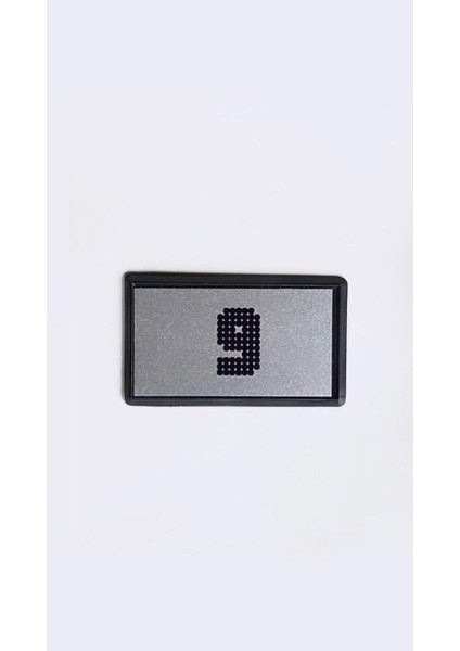 Noktalı Gümüş Kapı Numarası, Yapışkanlı, Şık ve Kolay Montaj, 9 Rakamlı