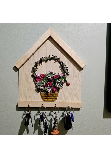 El Yapımı Kapı Giriş Anahtarlık Askılığı, Duvar Dekoru, Kahverengi modelleri