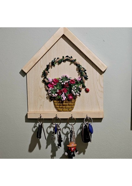 El Yapımı Kapı Giriş Anahtarlık Askılığı, Duvar Dekoru, Kahverengi indirimleri