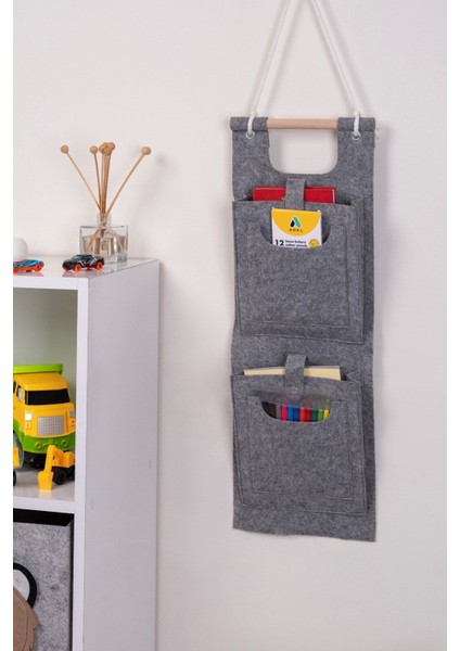 Gri Keçe Çok Amaçlı Kapı Arkası Organizer, Ev ve Dekorasyon Için Şık Çözüm fiyatları