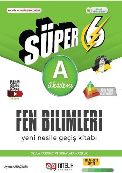 6. Sınıf Süper Fen Bilimleri Soru Kitabı Yeni Nesil (A)