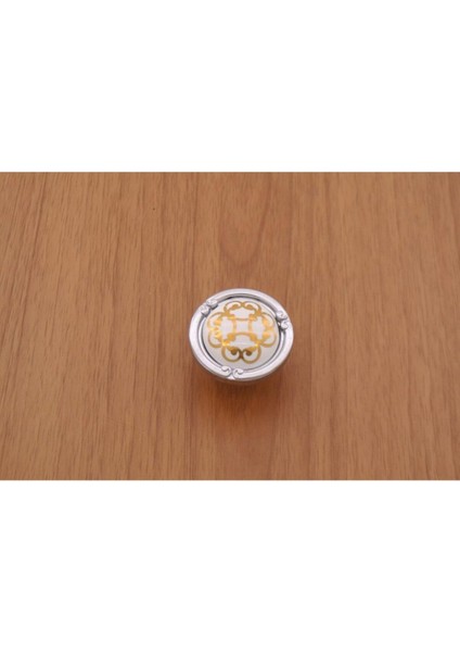 Krom Yaldızlı Porselen Kulp Zarif Düğme, Şık ve Dayanıklı Tasarım