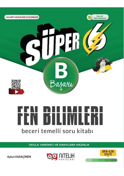 6. Sınıf Süper Fen Bilimleri Beceri Temelli Soru Kitabı (B)