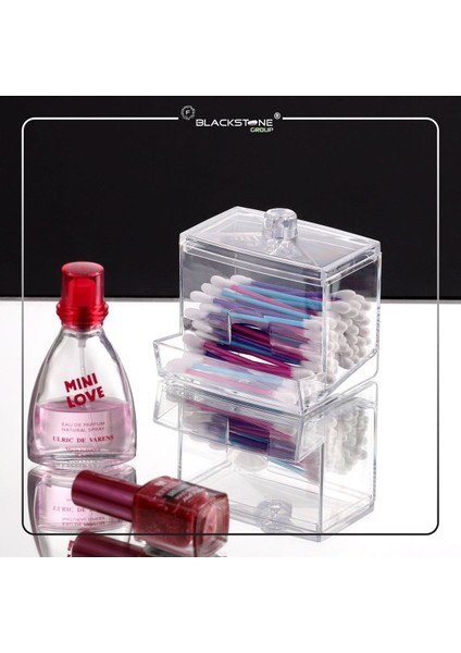 Beyaz Kristal Pamuklu Çubuk Organizer, Şık ve Kullanışlı Depolama Çözümü