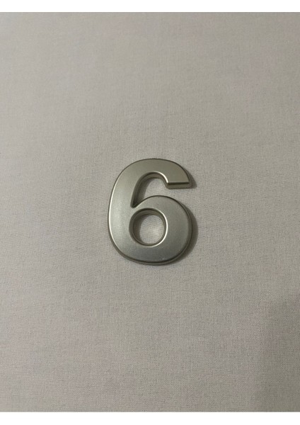 Altı Numara Sarı Gold Yapışkan Kapı Numarası, 4x5 Cm, Plastik