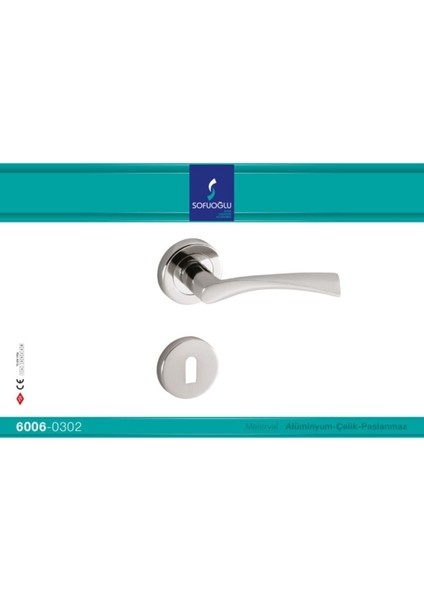 Yuvarlak Paslanmaz Çelik Kapı Kolu, Nikel Saten, Banyo ve Wc Için Uygun modelleri