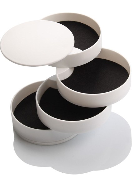 4 Katlı Silindir Takı Organizeri, 360 Döner, Yüzük ve Kolye Düzenleyici fiyatları