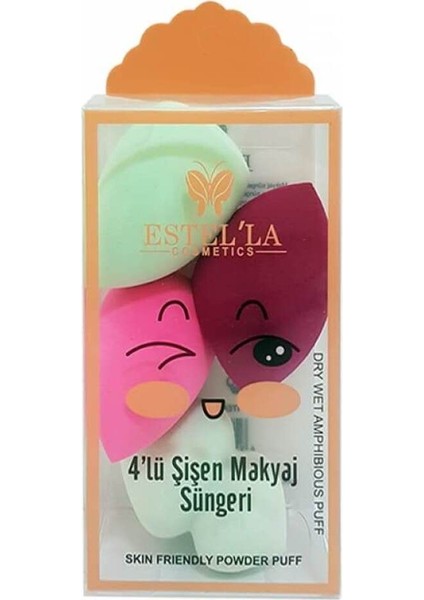 4’lü Armut Makaj Süngeri Seti, Yumuşak ve Kullanışlı Makyaj Araçları