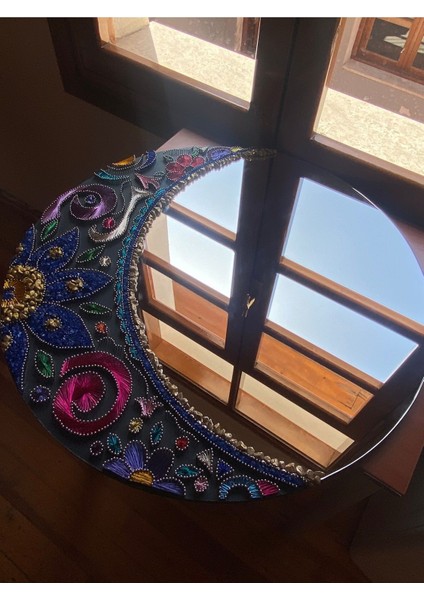 Turkuaz Renkli Şık Filografi Ayna, Ev Dekorasyonuna Tarz Katacak.