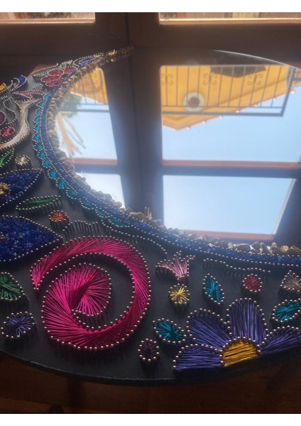 Turkuaz Renkli Şık Filografi Ayna, Ev Dekorasyonuna Tarz Katacak. fiyatları