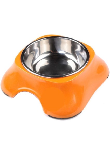 Sevimli Melamin Mama ve Su Kabı, 150 Ml, Canlı Turuncu Renkli, Dayanıklı Tasarım