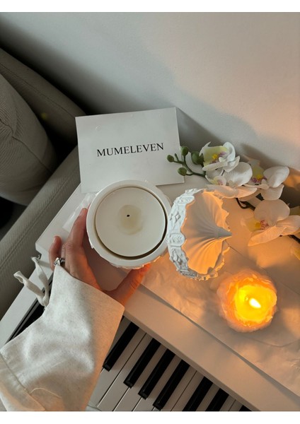 Beyaz Atlı Karınca Kutu ve Mum, Tüp Kibrit Hediyesi, %100 Soya Wax ile fiyatları