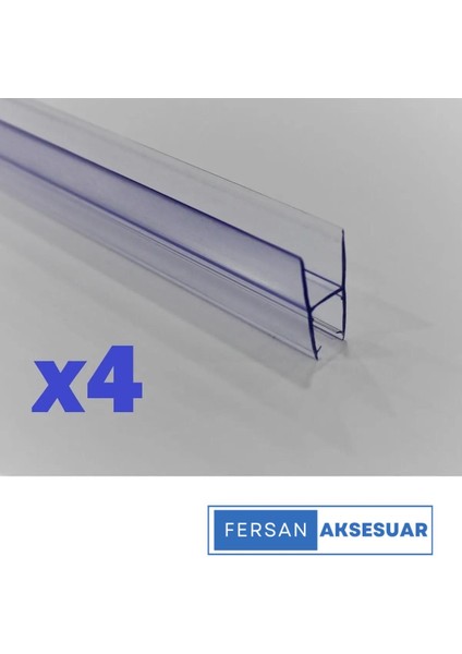 8 mm Şeffaf Cam Balkon Fitili, Büyük H, 4 Adet, 150 cm