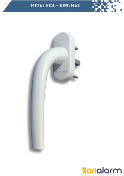 Beyaz Metal Pvc Pencere Kolu, Dayanıklı ve Şık Tasarım.