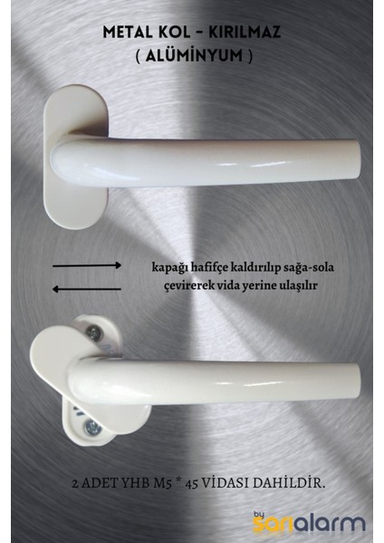 Beyaz Metal Pvc Pencere Kolu, Dayanıklı ve Şık Tasarım. fiyatları