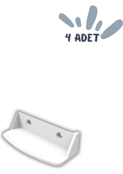 Beyaz Sineklik Tutamak Seti, 4 Adet, Kolay Montaj ve Şık Tasarım