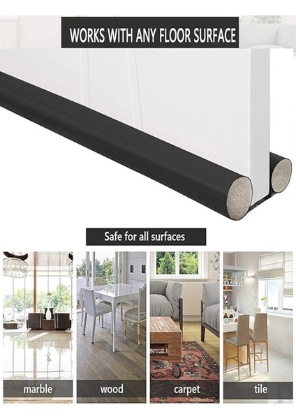 2 Adet Kapı Altı Izolasyon Bandı, Rüzgar ve Isı Koruyucu, Çift Taraflı Yalıtım