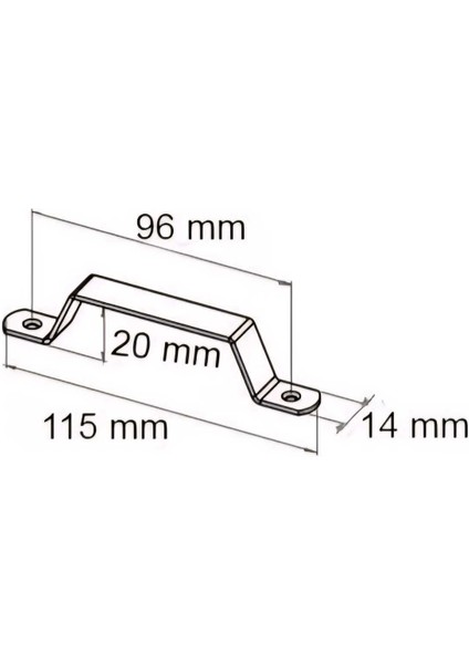 Iki Adet Beyaz Demir Doğrama Kapı Kulp, Üstten Vidalı, 96MM fiyatları