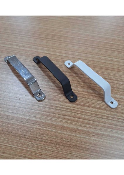 Iki Adet Beyaz Demir Doğrama Kapı Kulp, Üstten Vidalı, 96MM