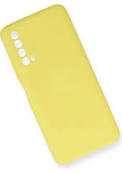 Newface Huawei P Smart 2021 Kılıf Nano Içi Kadife Silikon - Sarı
