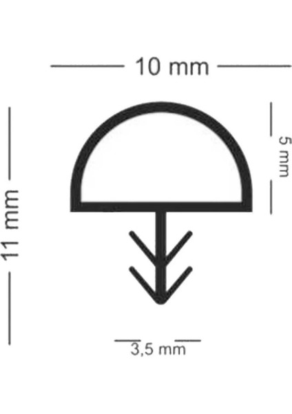 Beyaz D Tipi Amerikan Panel Kapı Fitili, 25 Metre, Ortadan Tırnaklı fiyatları