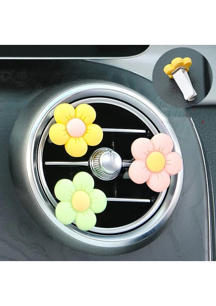 Araç içi Koku Seti, Çiçek Tasarımlı Araç Havalandırma Kokusu, Dekoratif Oto Aksesuar, Araç İçi Koku, Araç İçi Parfüm