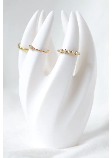 Beyaz Yüzük Düzenleyici, Şık ve Pratik Takı Saklama Çözümü