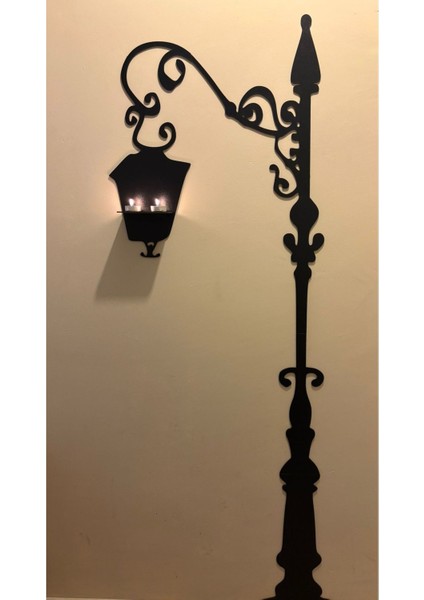 Şık Ahşap Duvar Mumluğu, Aplik ve Sokak Lambası Tasarımı, Siyah Renkli fiyatları
