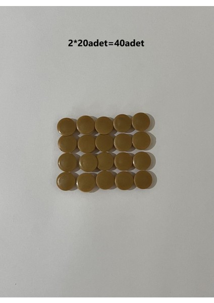 Çelik Kapı Vida Gizleme Tıpası, 40 Adet, Dekoratif ve Pratik Kullanım Sağlar.