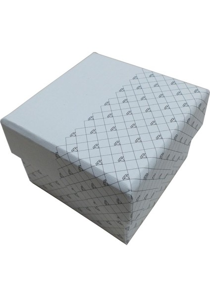 Elmas Desenli Karton Yüzük Kutusu Seti, 5 Adet, Şık ve Kullanışlı Takı Saklama Çözümü