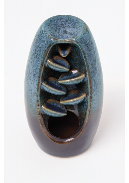 Mavi Seramik Şelale Tütsülük / Blue Ceramic Waterfall Backflow Incense Burner indirimleri