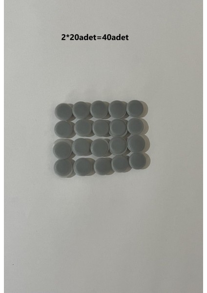 Açık Gri Çelik Kapı Vida Gizleme Tıpası, 40 Adet Paket, Şık ve Kullanışlı Tasarım
